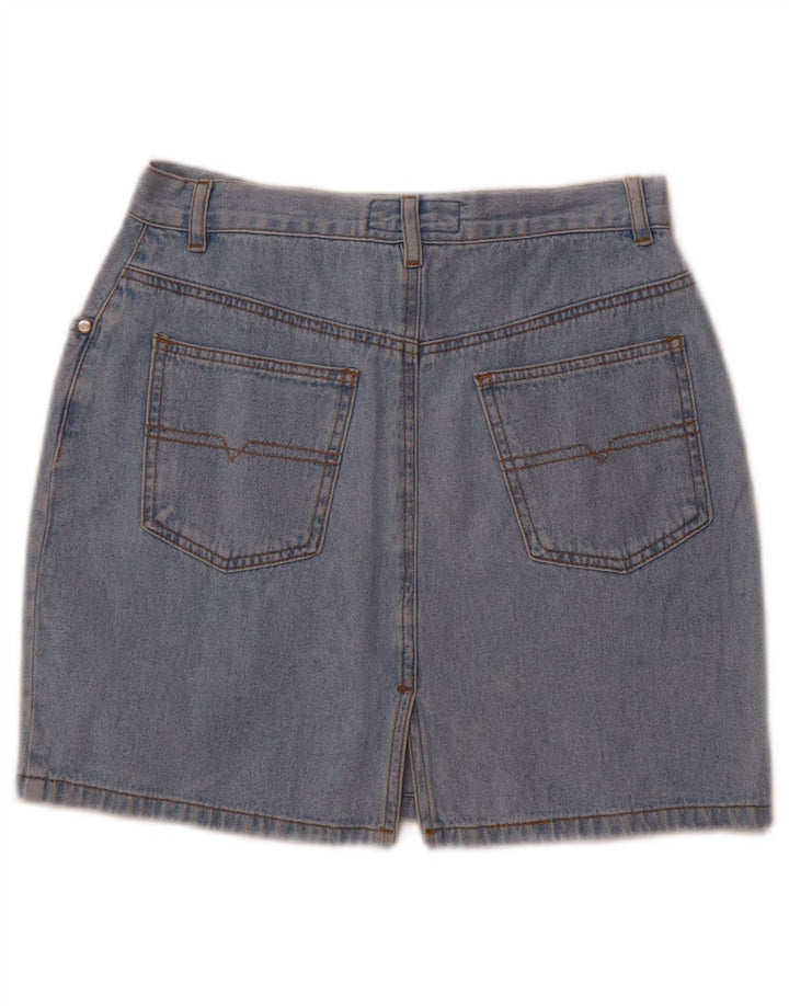 Duty Free Dame Mini Denim Nederdel UK 12 Medium W26 Blå Bomuld