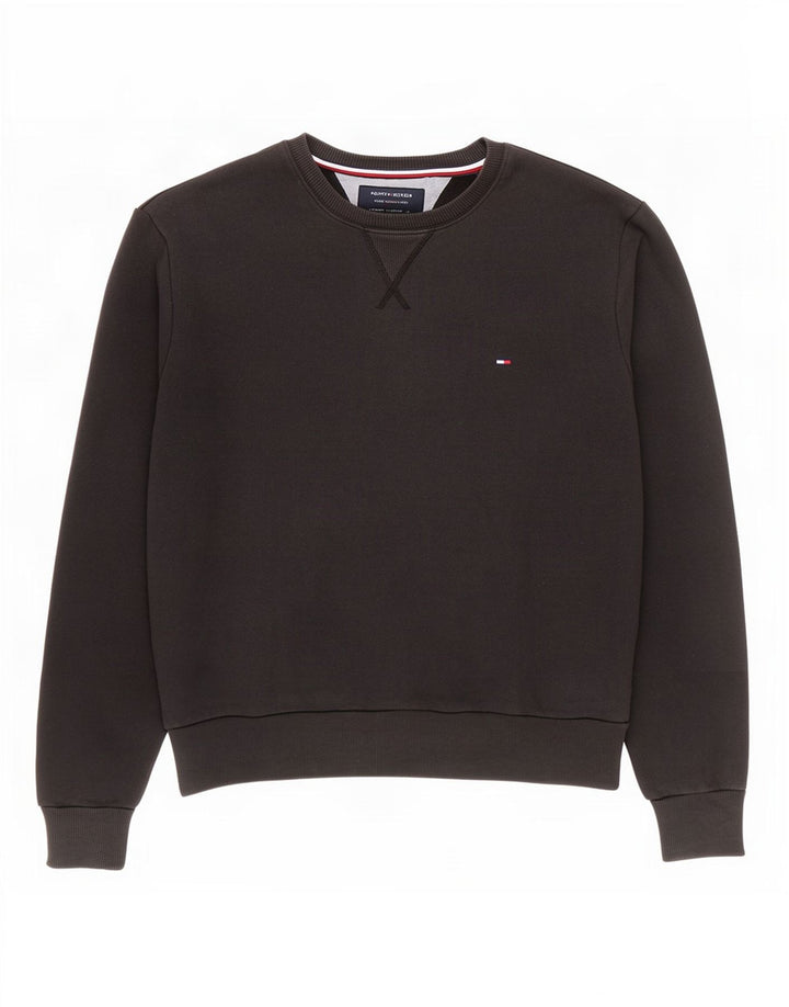 Tommy Hilfiger Herre Sweatshirt Jumper Medium Sort Bomuld
