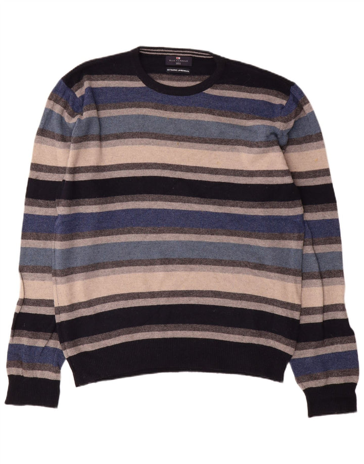 MARKS & SPENCER Herre Blue Harbor trøje med rund hals, stor blå