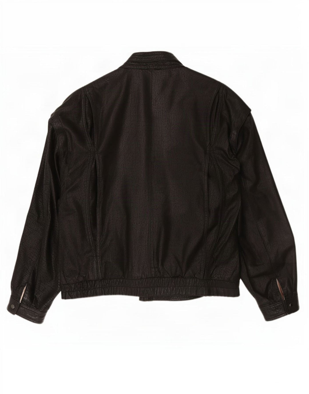 Vintage herre læderjakke IT 52 XL Sort