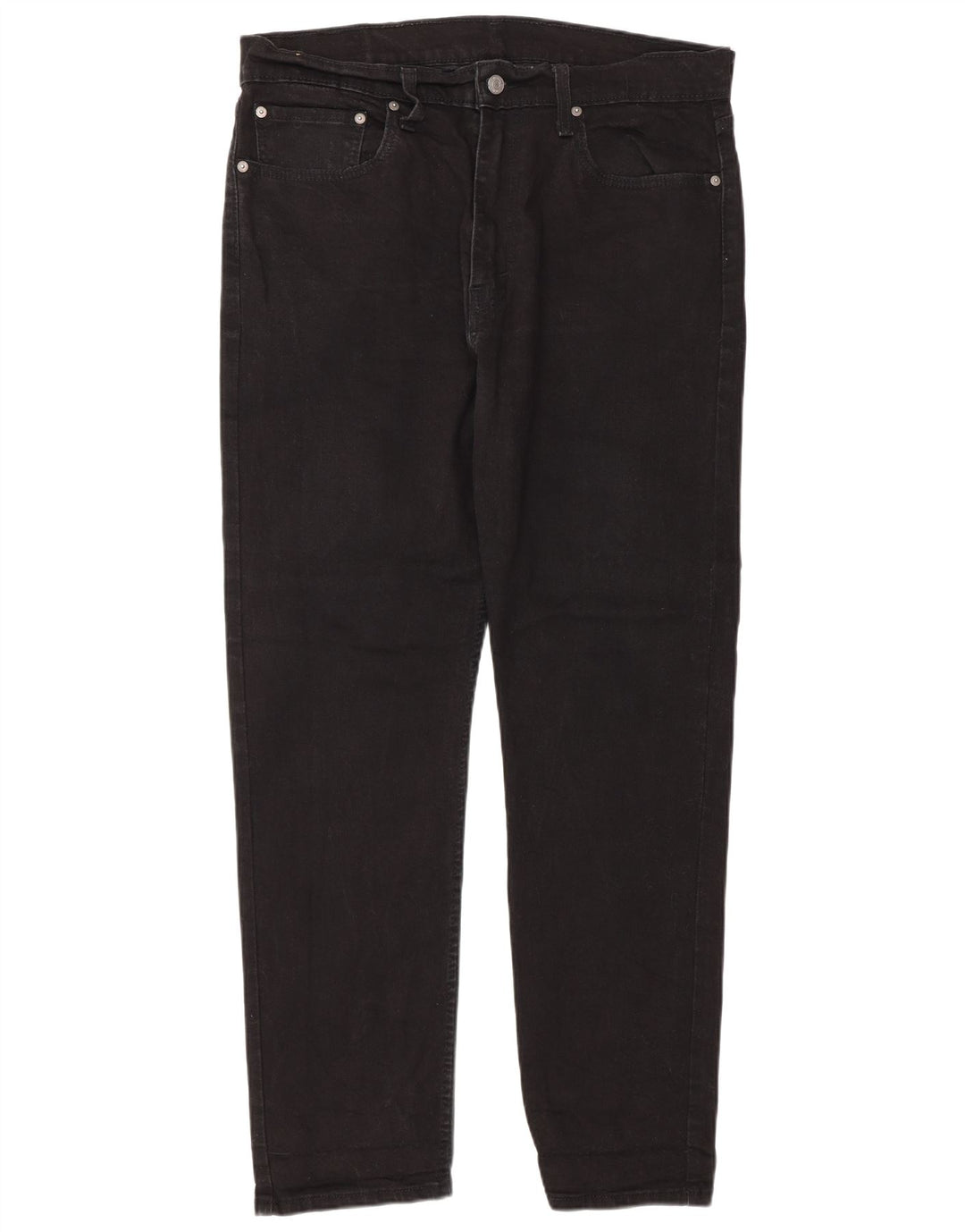 Levi's Herre 502 tilspidsede jeans W36 L32 sort bomuld