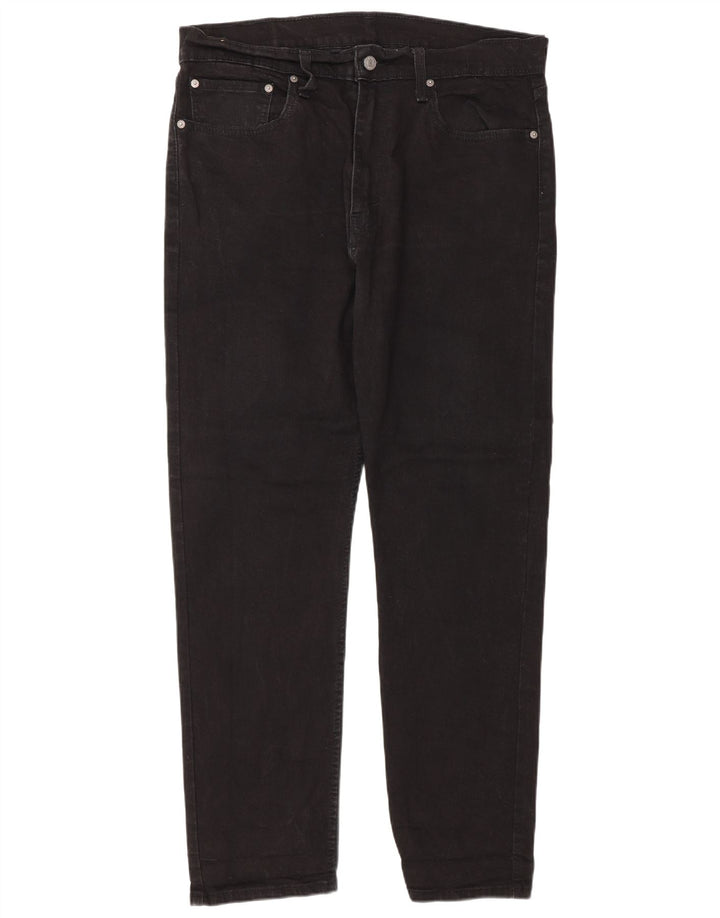 Levi's Herre 502 tilspidsede jeans W36 L32 sort bomuld