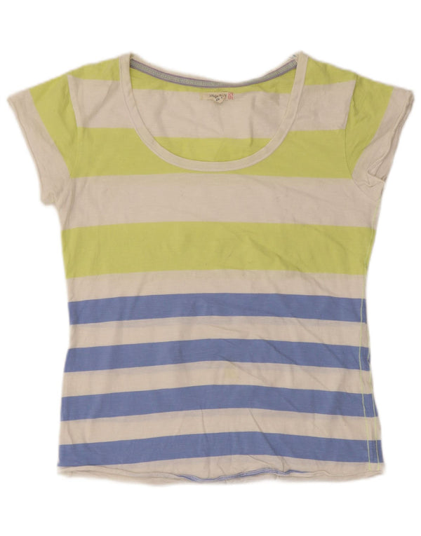 White Stuff Dame T-Shirt Top UK 10 Small Multicolored Striped
