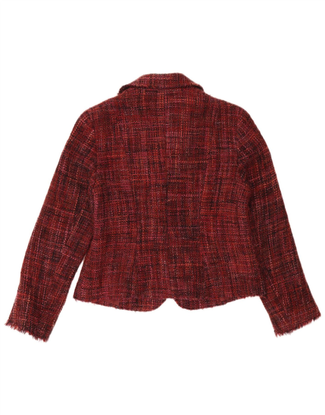 Marks & Spencer Dame 2-knaps blazerjakke UK 14 Medium Burgundy Flecked