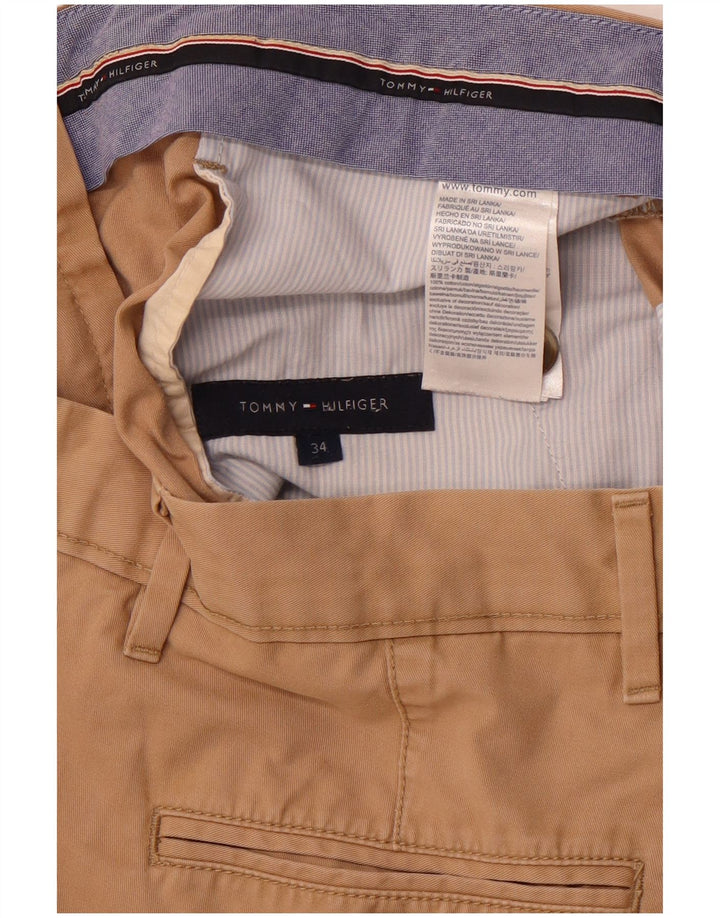 TOMMY HILFIGER Chino Shorts til mænd W34 Stor Beige Bomuld