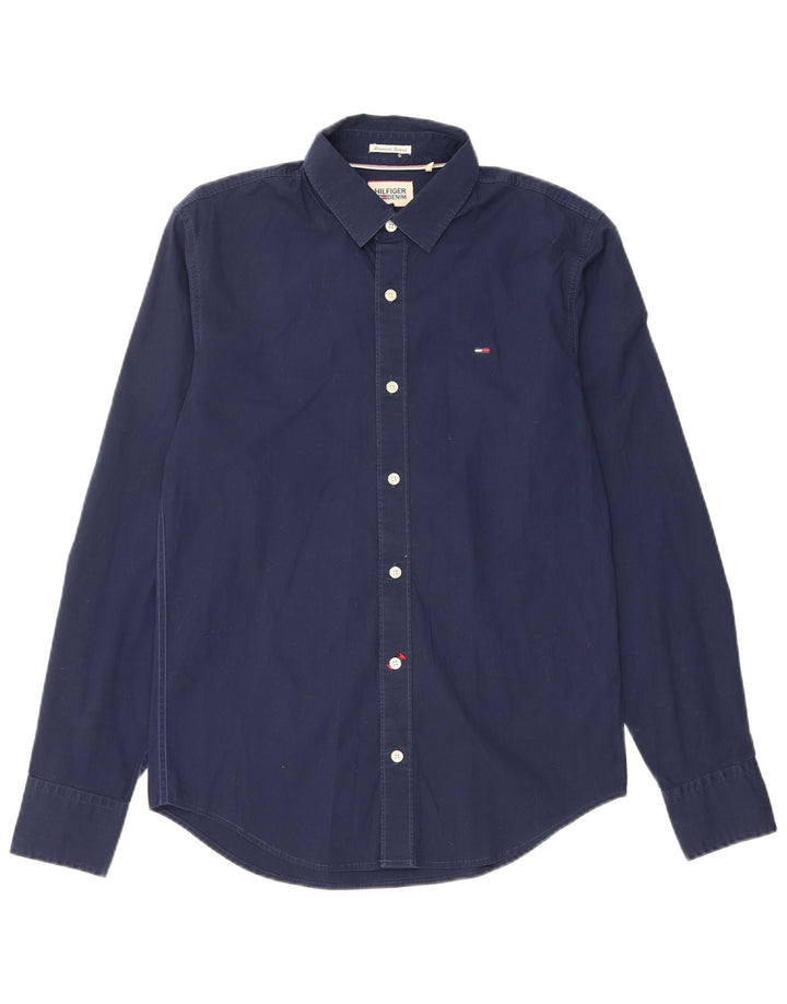 TOMMY HILFIGER Herreskjorte Medium Navyblå Bomuld