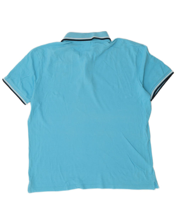 Diadora herre poloshirt XL blå bomuld
