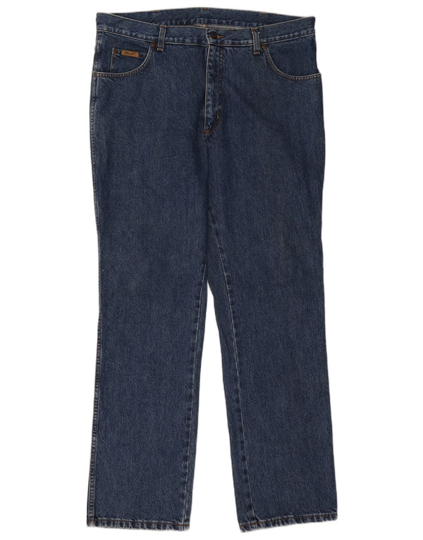 Wrangler Herre Texas Straight Jeans W38 L32 Blå Bomuld