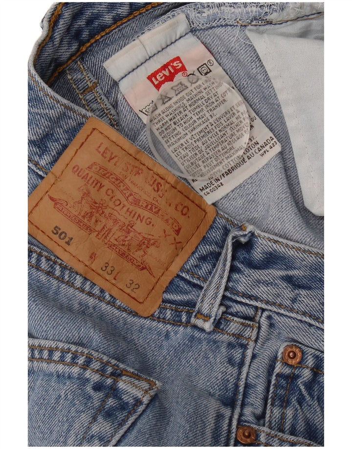 Levi's Herre 501 Straight Jeans W33 L30 Blå Bomuld