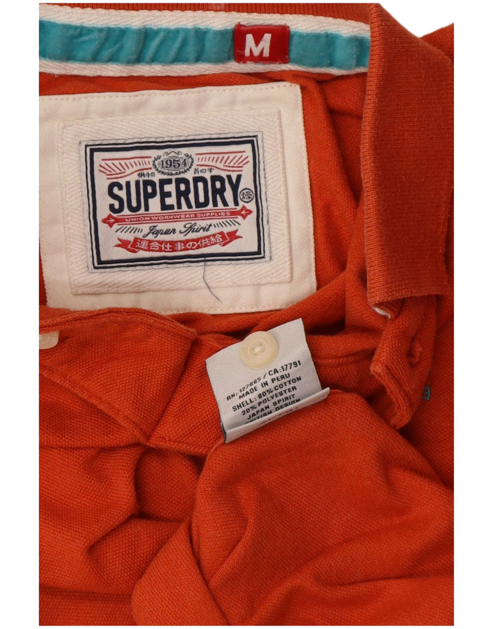 SUPERDRY Høj poloshirt til mænd Medium orange bomuld