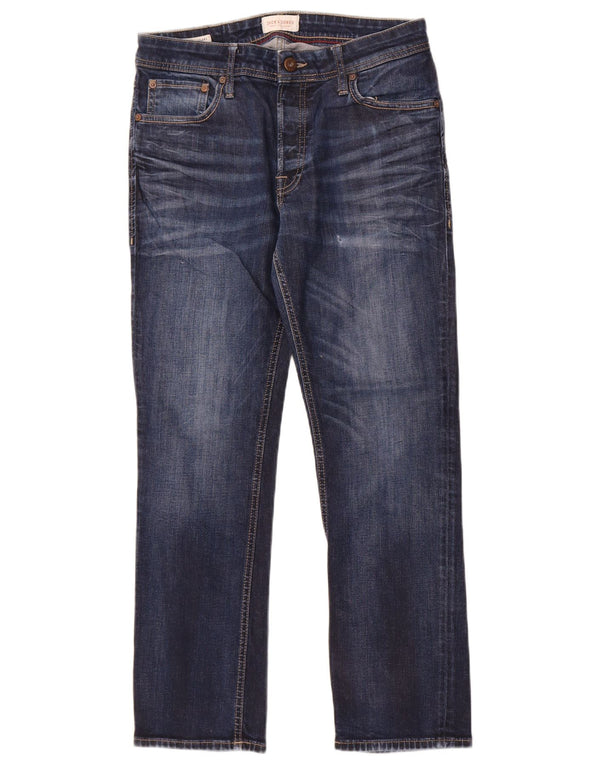 Jack & Jones Herre Clark Straight Jeans W32 L30 Blå Bomuld