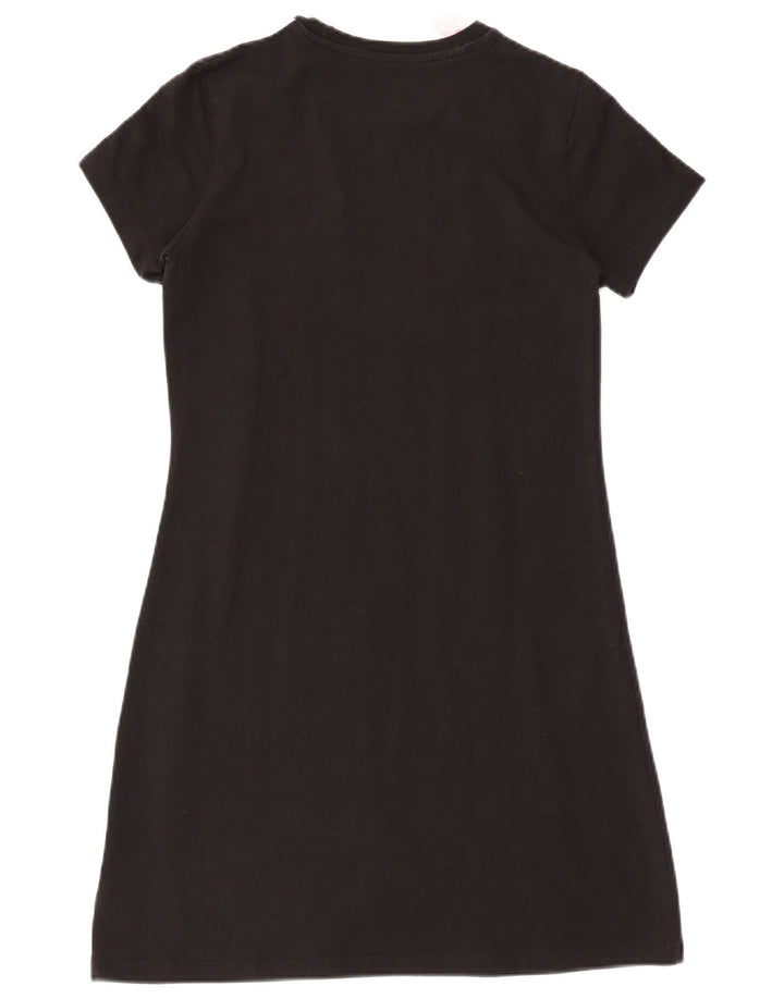 ADIDAS Piger Grafisk T-Shirt Kjole 13-14 År Sort Bomuld