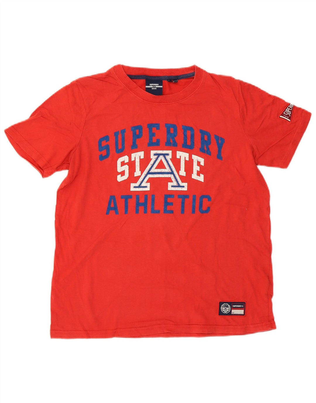 Superdry Graphic T-Shirt Top UK 10 Lille Rød