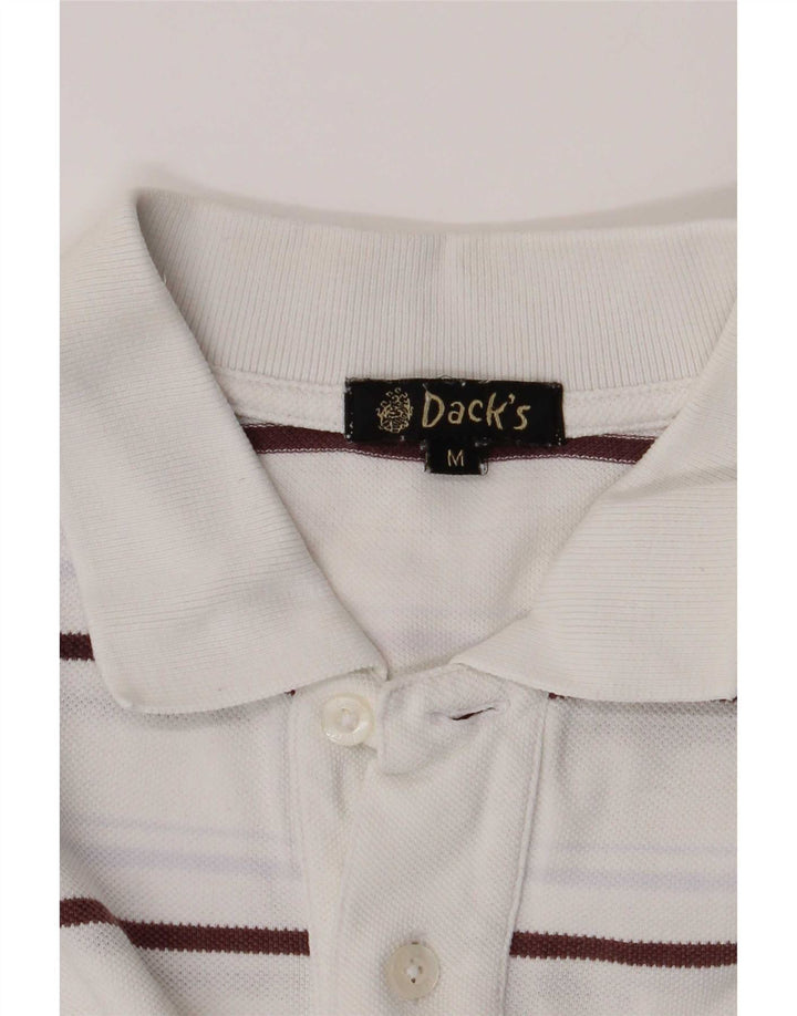 Dacks herre poloshirt mellem hvid stribet