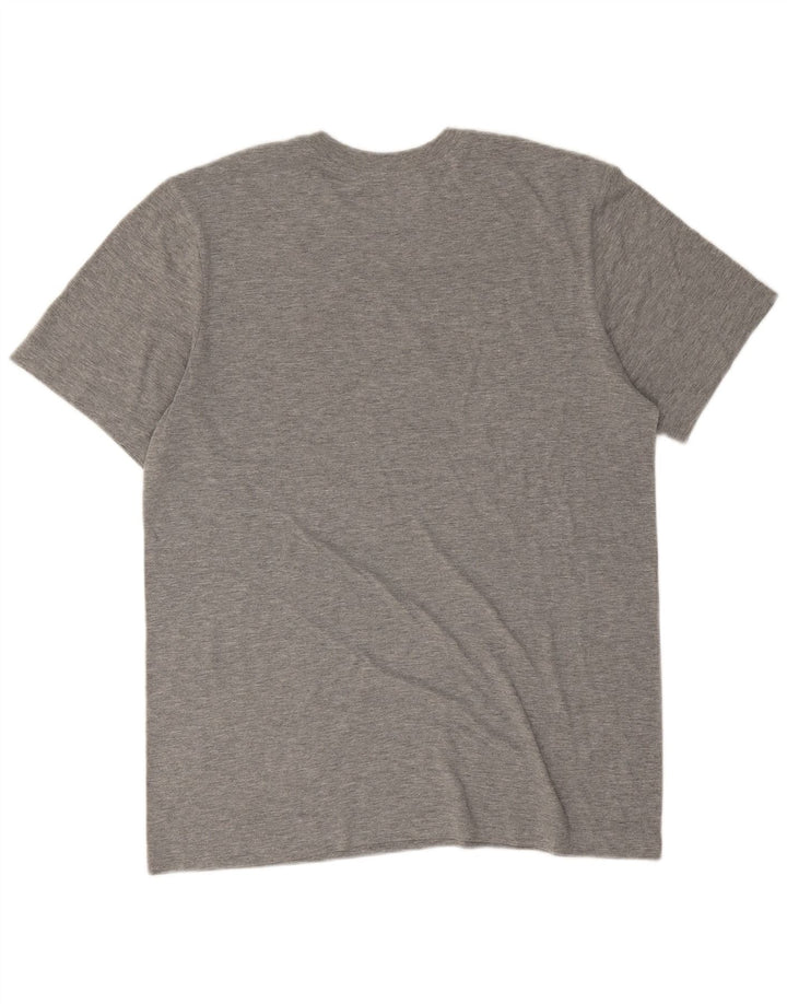Nike Herre Michigan Wolverines Grafisk T-Shirt Top Medium Grå Flecked