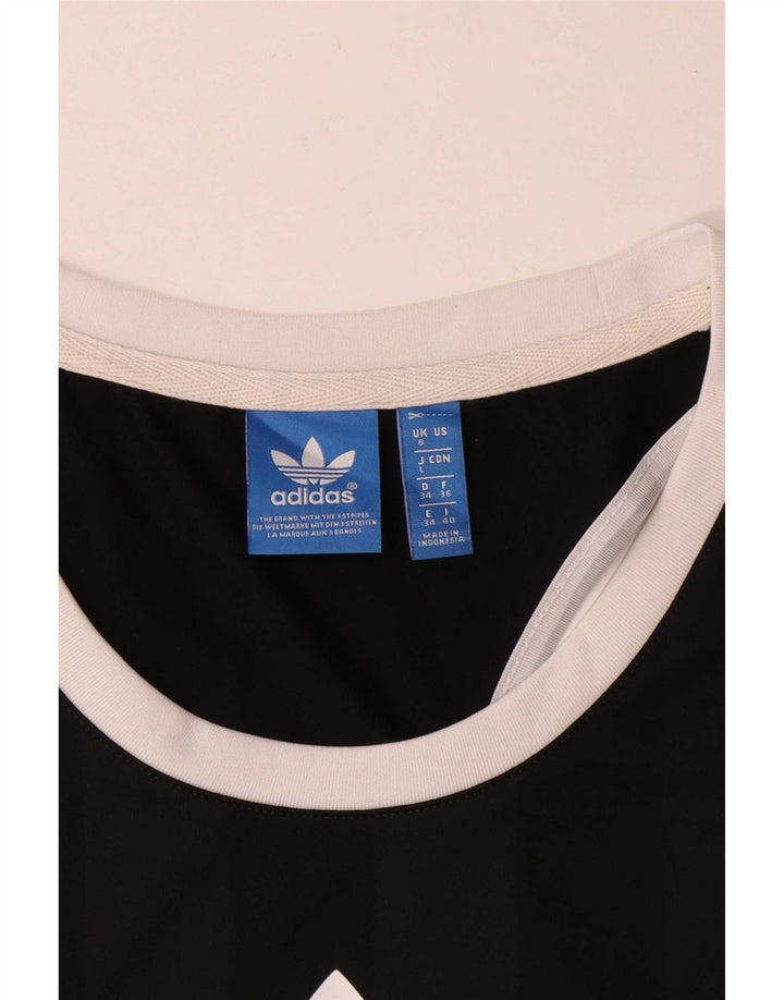 Adidas Dame Grafisk Vest Top UK 8 Small Black Polyester