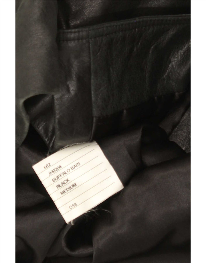 Buffalo Herre Læderfrakke UK 38 Medium Sort