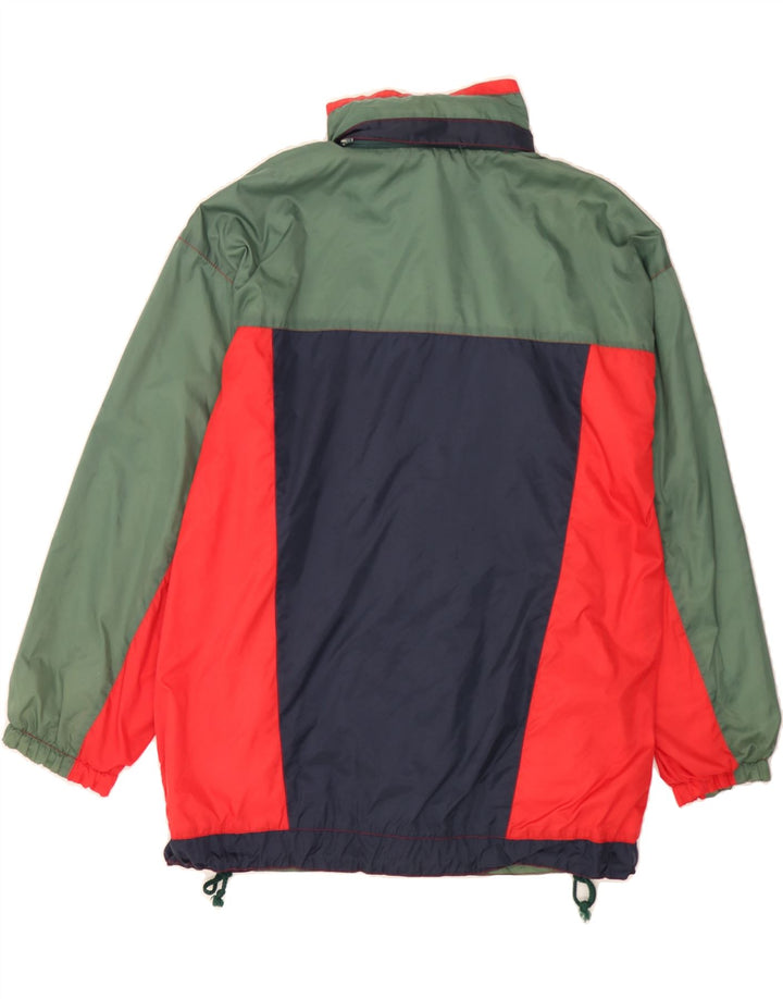 MARCEL CLAIR Mens Loose Fit Rain Jacket UK 36 Small Green Colourblock Vintage Marcel Clair and Second-Hand Marcel Clair from Messina Hembry 
