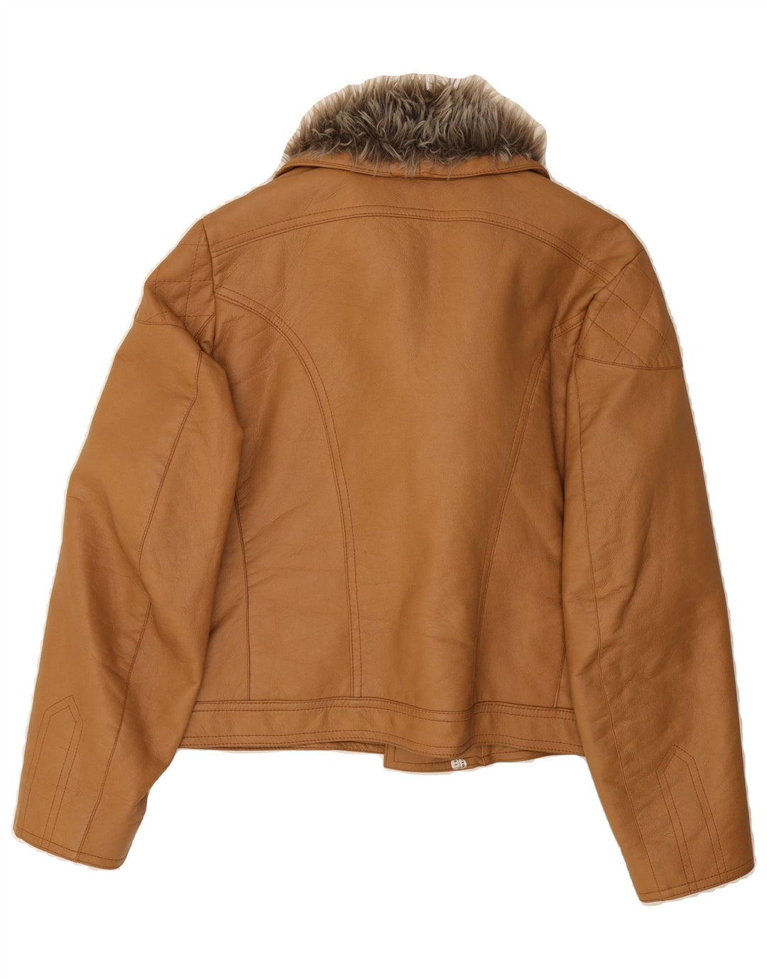 VINTAGE Womens Leather Jacket IT 50 XL Brown Leather Vintage Vintage and Second-Hand Vintage from Messina Hembry 