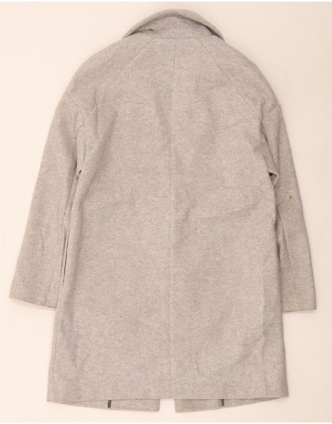 Topshop Dame Oversized Overfrakke UK 8 Small Grå Polyester