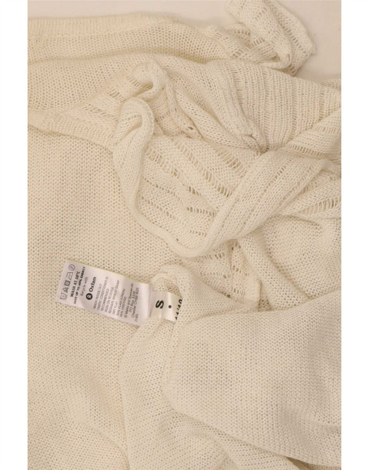 Marks & Spencer Dame Flæse Front Åben Cardigan Top UK 16 Large White