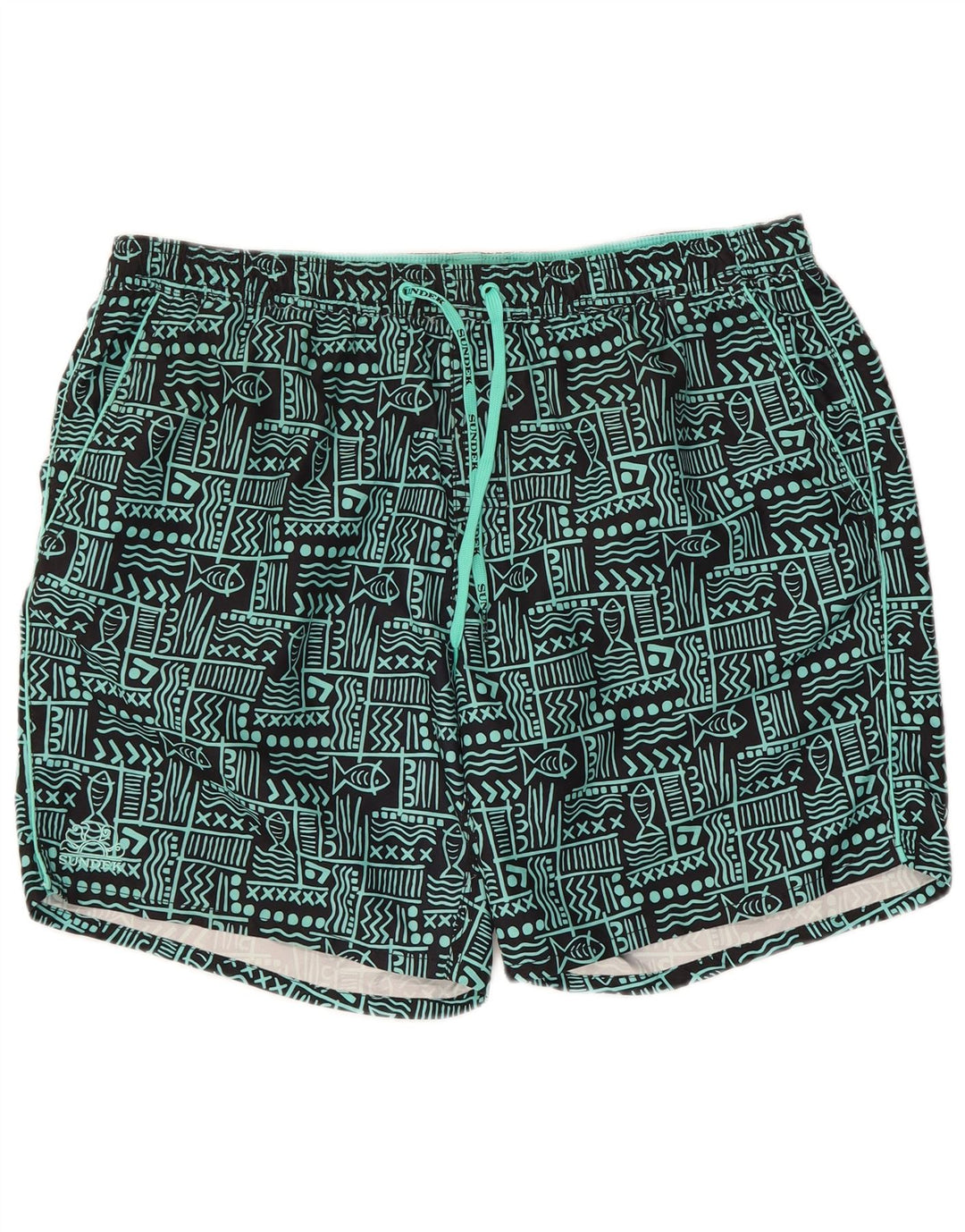 Sundek Herre badeshorts XL Sort Geometrisk Polyester