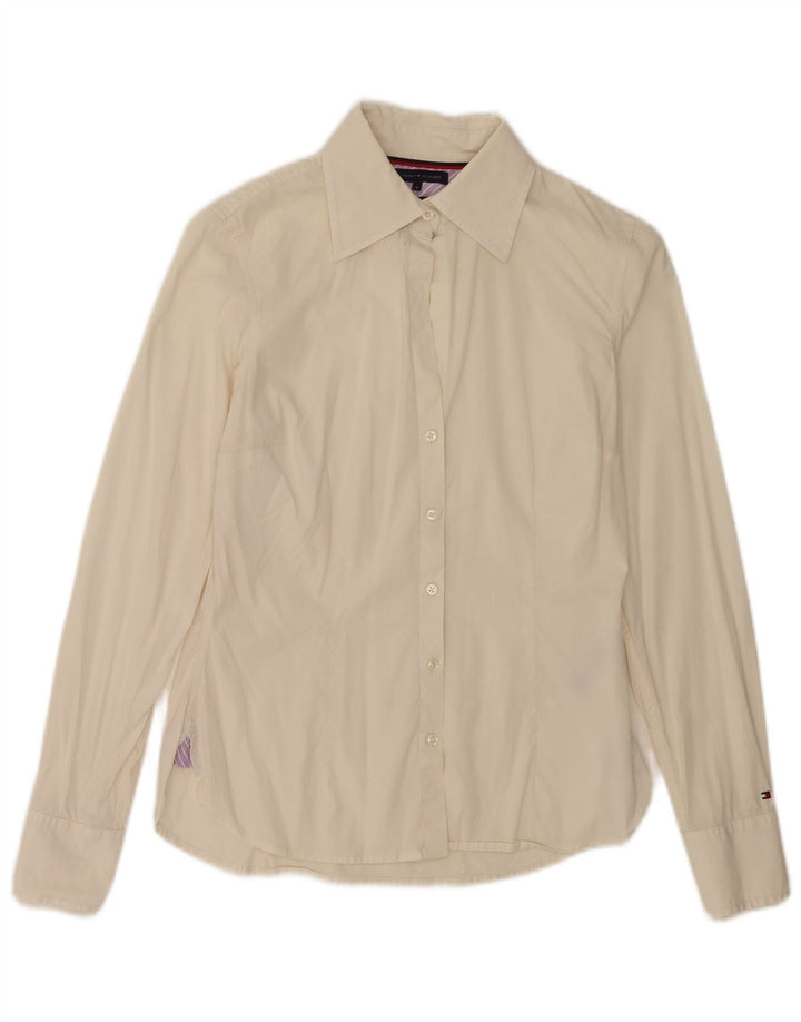 Tommy Hilfiger Dameskjorte US 6 Medium Off White Bomuld