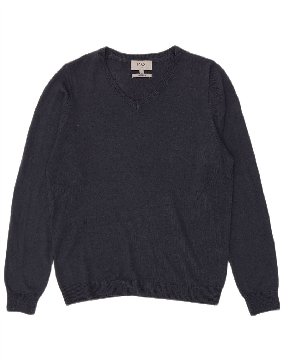 Marks & Spencer Herre V-hals sweater Medium Marineblå Akryl