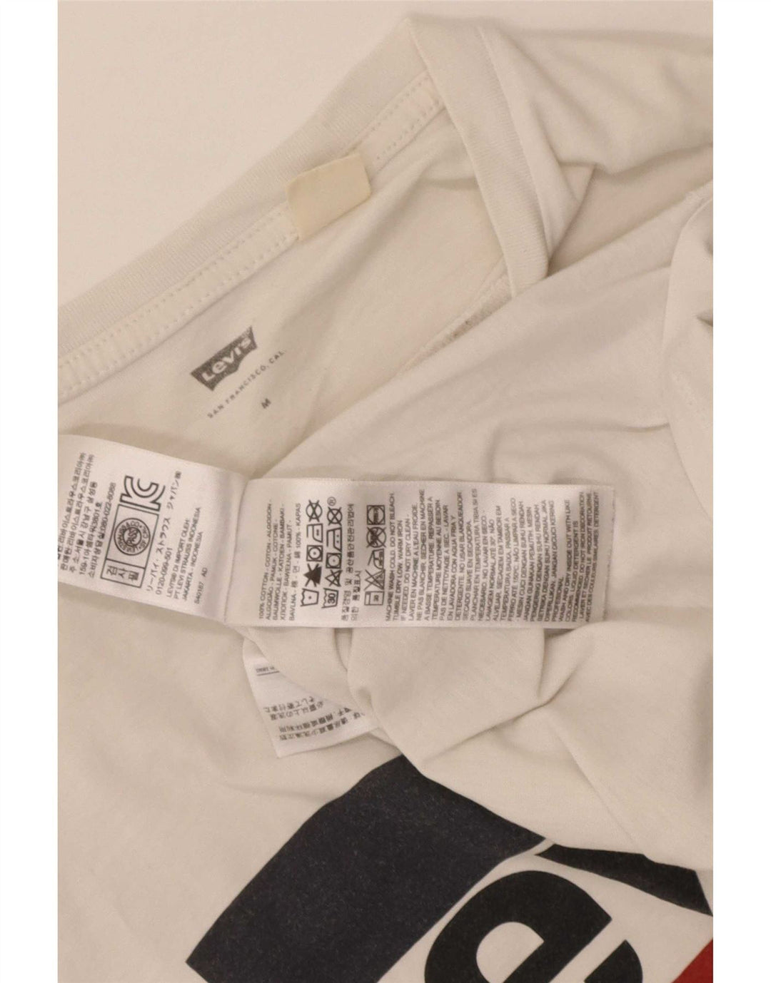 Levi's Herre grafisk T-shirt top mellem hvid bomuld