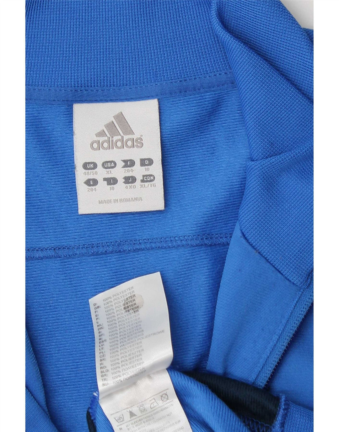 Adidas Træningsdragt til mænd Topjakke UK 48/50 XL Blå Colourblock Polyester