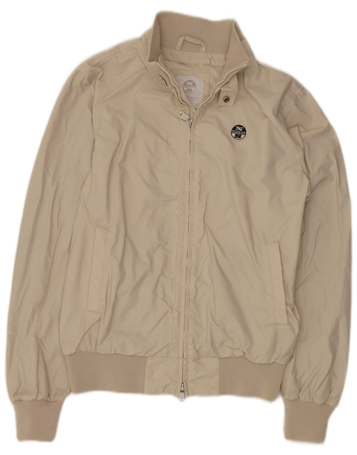 NORTH SAILS Dame Bomber Jacket UK 10 Small Beige Polyamid