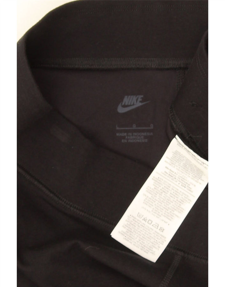 NIKE Dame Leggings UK 14 Stor sort bomuld