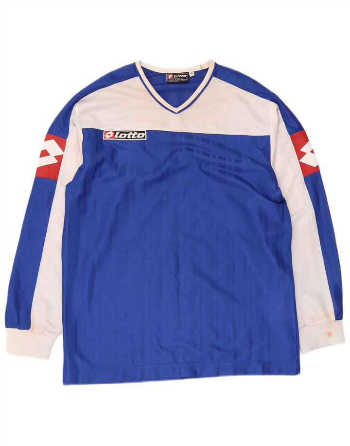 Lotto Herre Grafisk Top Langærmet Medium Navy Blue Colourblock Polyester