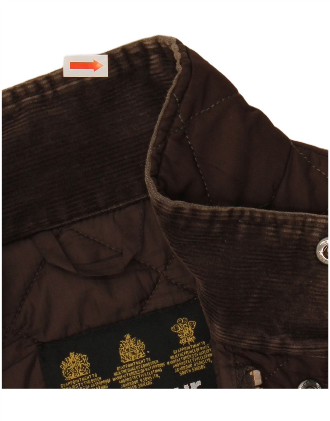 BARBOUR Herre quiltet jakke UK 40 Stor brun polyester