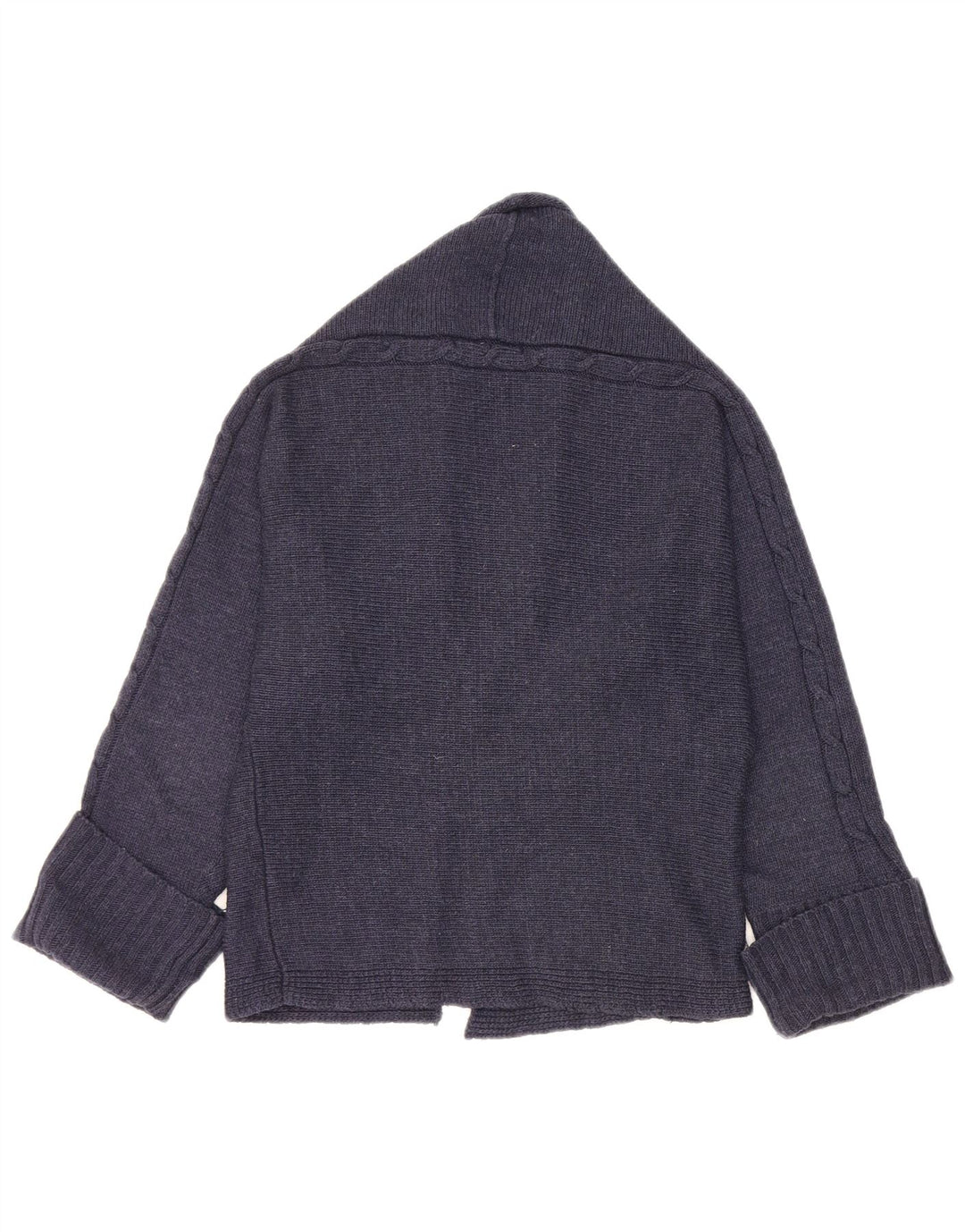 Zara Dame Cardigan Sweater UK 14 Medium Navy Blue Akryl