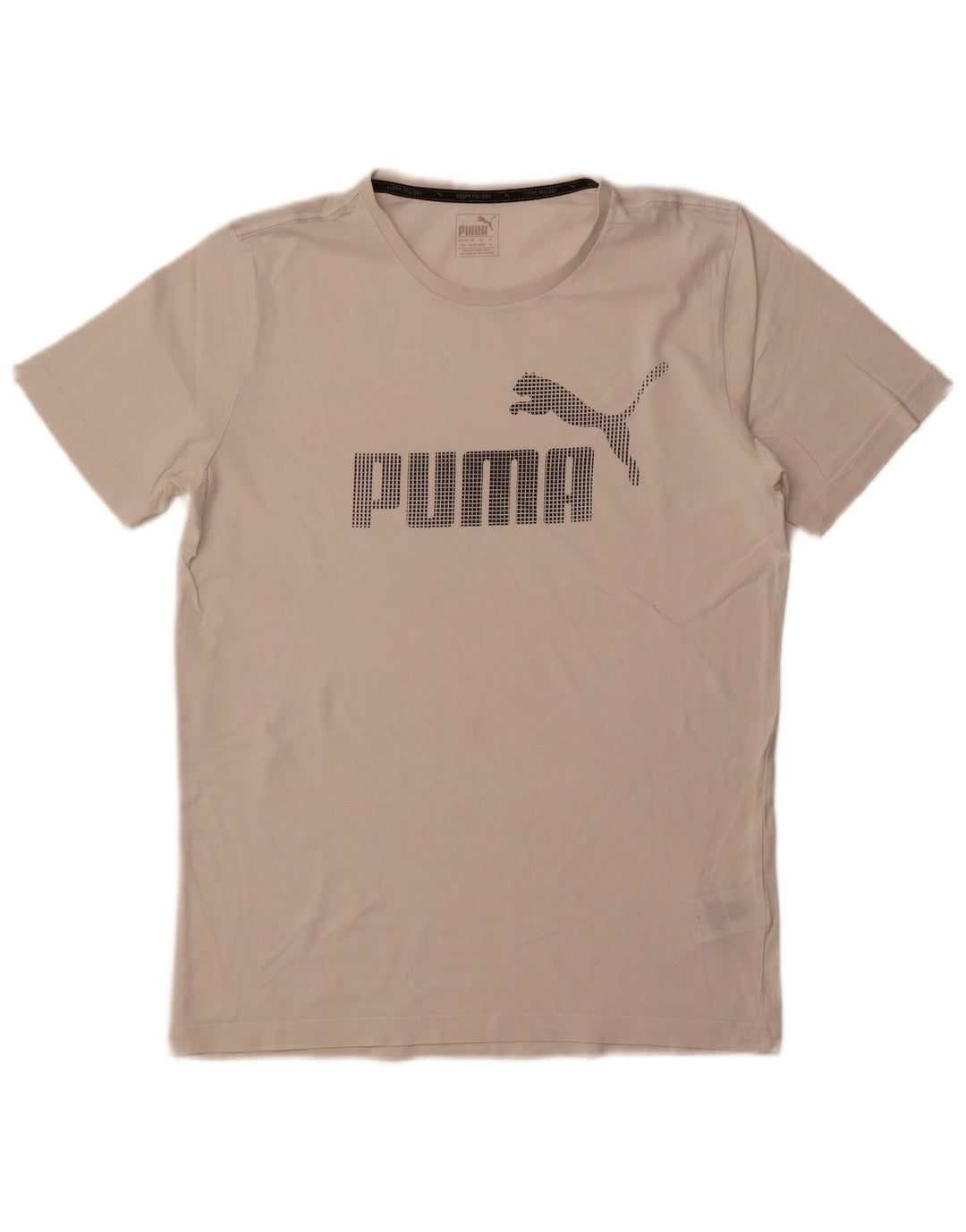 Puma Herre grafisk T-shirt Top Medium Hvid Bomuld