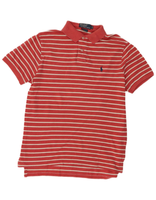 Polo Ralph Lauren Herre Custom Fit Polo Shirt Medium Pink Stribet Bomuld