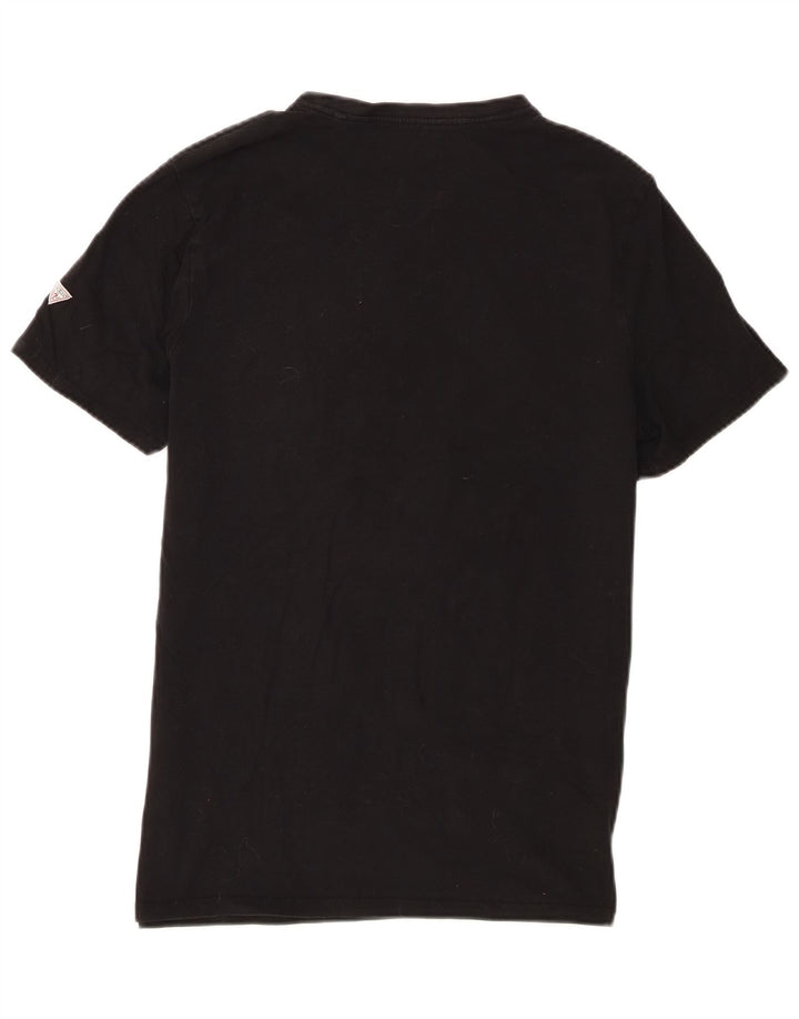 Guess Herre Slim Fit Grafisk T-Shirt Top Stor Sort