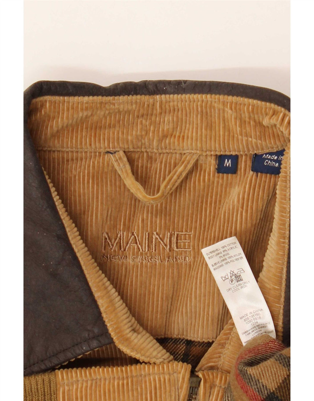 Maine Herre Corduroy-jakke UK 38 Medium Brown Colourblock Bomuld