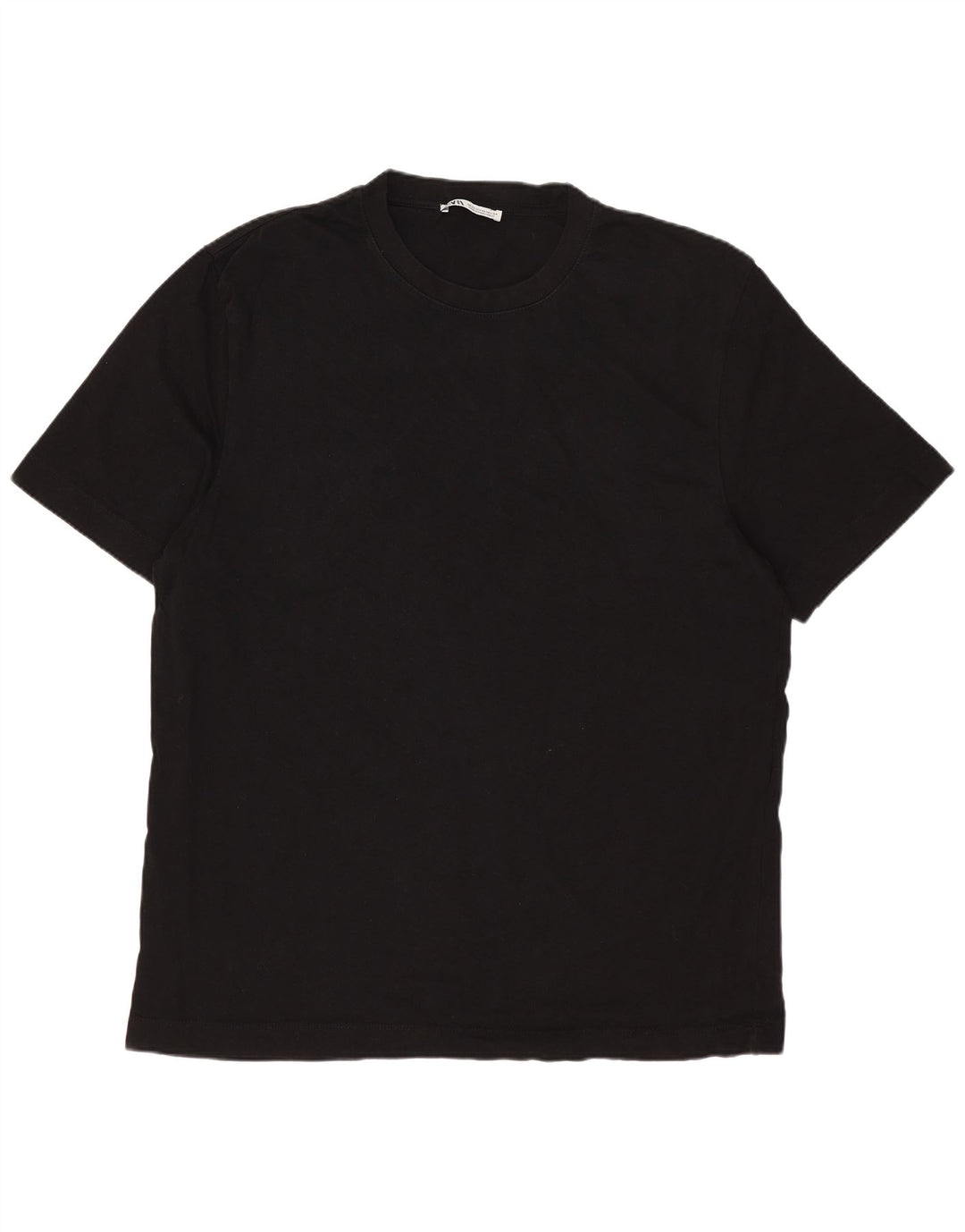 ZARA Herre T-Shirt Top XL Sort Bomuld