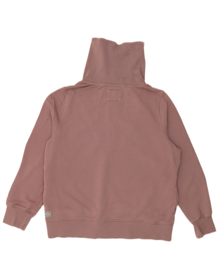 FAT FACE Womens Oversized Zip Neck Sweatshirt Jumper UK 16 Large Purple
