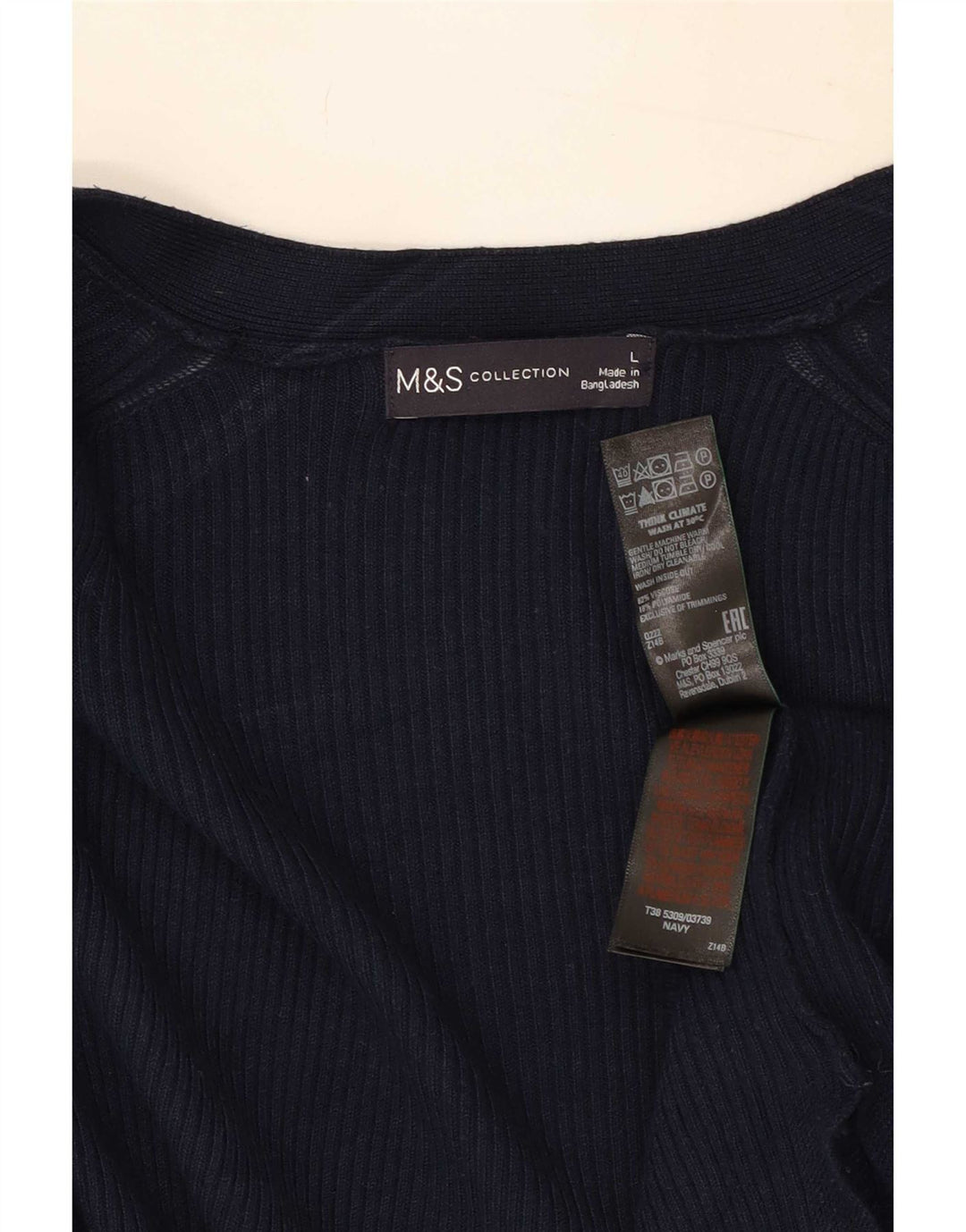 Marks & Spencer Dame Oversized Cardigan Sweater UK 16 Large Navy Blue