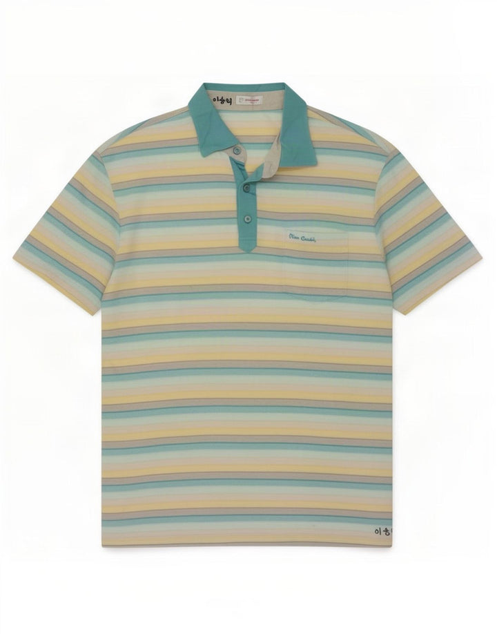 Pierre Cardin Herre Rugby Polo Shirt Medium Flerfarvet Stribet