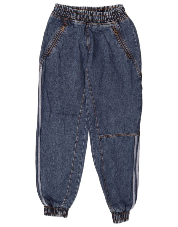 Adidas Dame Ivy Park Cargo Joggers Løse Jeans XS W25 L29 Blå Bomuld