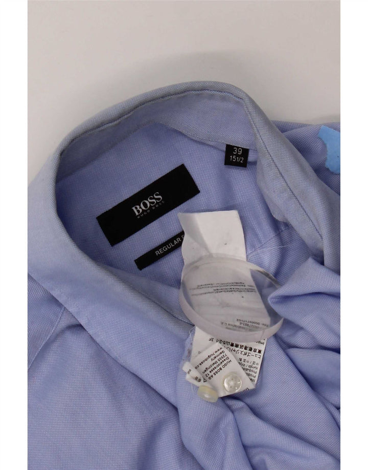 Hugo Boss Herre Regular Fit skjorte str. 39 Medium Blue Cotton