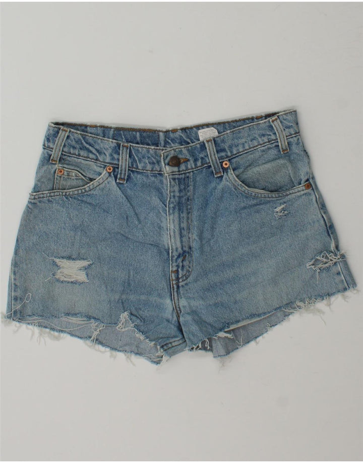 LEVI'S Womens 550 Distressed Relaxed Fit Denim Shorts W32 Large  Blue Vintage Levi's and Second-Hand Levi's from Messina Hembry 