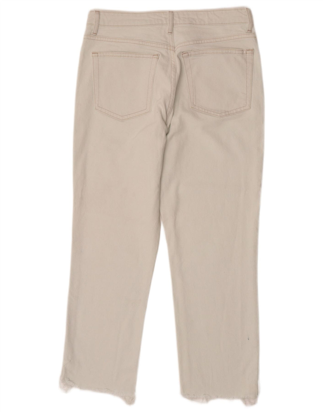 TOPSHOP Dame Crop Straight Jeans W30 L25 Hvid