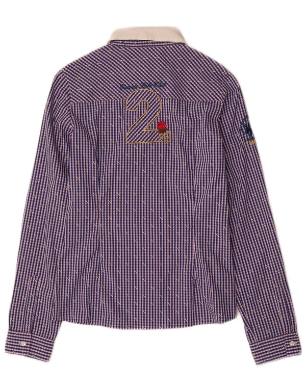 La Martina piger grafisk skjorte 13-14 år blå Gingham bomuld