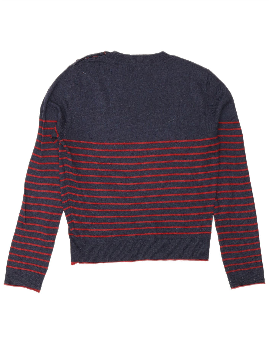 Zara Dame Jumper Sweater UK 14 Mellem marineblå stribet