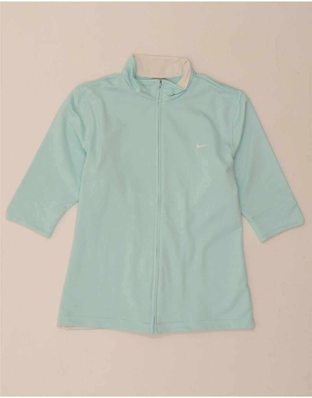 NIKE Womens Dri Fit Tracksuit Top Jacket US 12/14 Large Turquoise Vintage Nike and Second-Hand Nike from Messina Hembry 